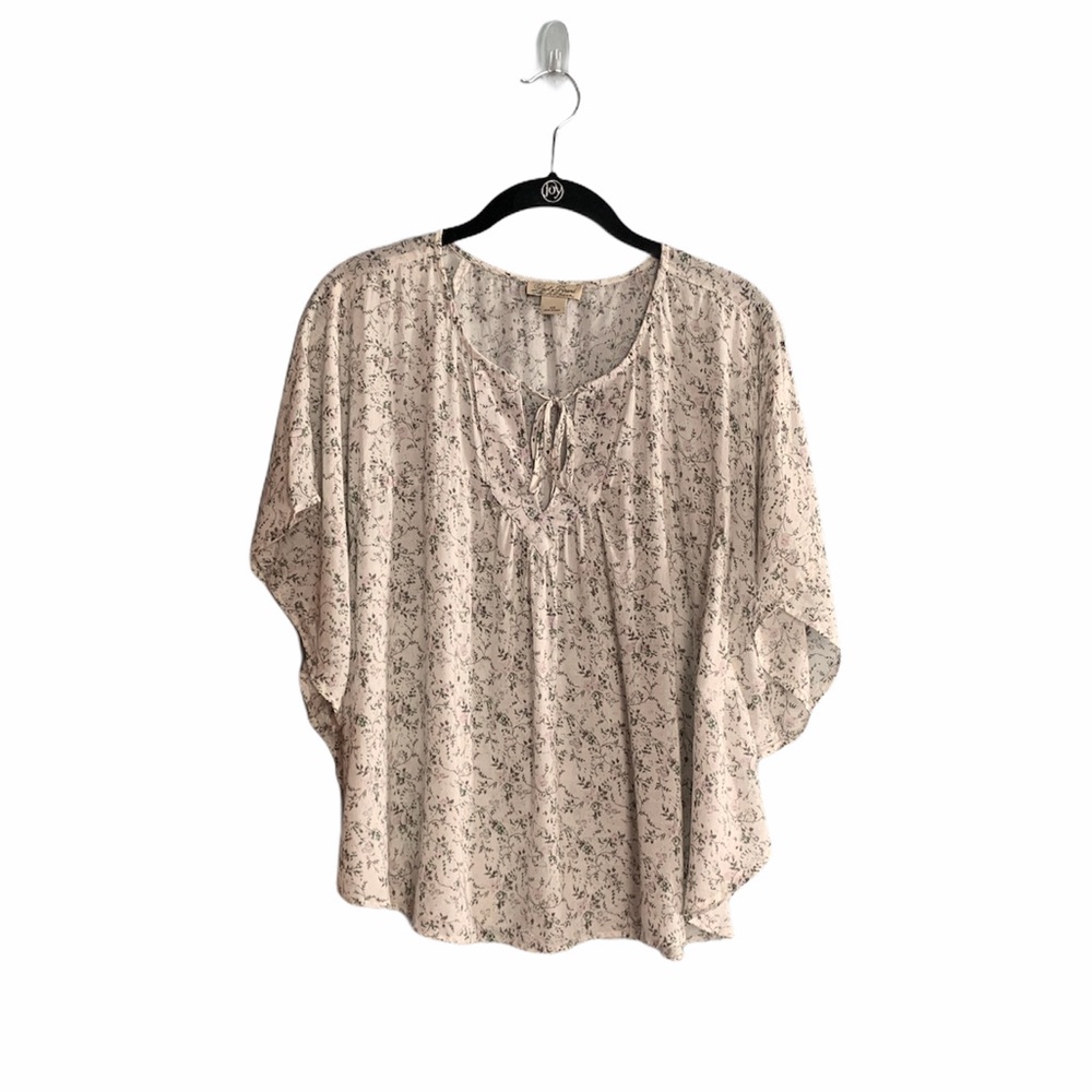 Lucky Brand Floral Oversized Butterfly Sleeve Top Size XSmall